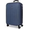 ROLL ROAD Joumma Roll Road Formentera Marine Valigia Media 46x65x24 cm Rigido ABS Lucchetto a Combinazione Integrato 56L 3.45kg 4 Doppie Ruote