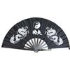 DAZZLEEX Ventaglio Wushu in acciaio inox progettato per un'efficace autodifesa durante le sessioni di pratica di arti marziali (nero)