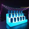 SULQING Espositore per bottiglie a LED, scaffale per liquori colorato intercambiabile colorato a 3 livelli per vino, birra, spumante o bibite con telecomando
