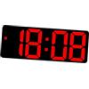 Fonowx Orologio da parete digitale Dimmerabile Snooze Display a grande schermo Desktop Temperatura LED Sveglia per la casa Camera da letto per, Rosso