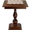 Italfama Italiano Scacchi IN Legno Tavolo Marmo Top con Deposito 58x58cm
