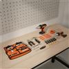 Kit Attrezzi Bambini Nero Arancione Trapano Elettrico Giocattolo
