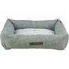 TRIXIE Cuccia per cani Viviana, 80 x 60 cm, in blu e grigio, con rivestimento in morbido velluto, per cani di medie dimensioni, cuscino integrato, fondo antiscivolo, morbido e lavabile, 37541