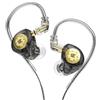 KZ Auricolari in-ear KZ senza microfono 10Hz-20kHz 24ohm 112dB 3.5mm cavo 1.25m Oro Nero [EDX PRO]