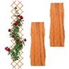 Relaxdays Graticcio Estensibile Set 3, 270x45 cm, Legno, Arancione