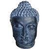 Relaxdays Testa di Buddha Decorazione Zen Resistent e Resistente alle intemperie 55x36x32 cm Antracite