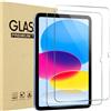 TXWLLIU 2 pezzi pellicola protettiva per iPad 10a generazione 10,9 pollici 2022, vetro temperato 9H per iPad 10. Pellicola protettiva per schermo, trasparente