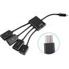 Brrnoo Cavo OTG USB a USB 2 0 Adattatore OTG per Connessione Host con Funzione di Ricarica Simultanea Smartphone Tablet metro
