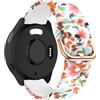 SeNool 20 mm Cinturino per Garmin Forerunner 70/170/ 170 Music 43mm/165/165 Music/570 42mm/Approach J1 43mm/S50, Silicone Cinturini per Garmin Venu Sq 2/Sq 2 Music Edition/2 Plus - Fiore