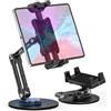 Homiflex Supporto Tablet Porta Tablet da Tavolo Girevole 360° Regolabile, Supporto iPad con Base Stabile Compatibile con iPad Pro/Air/Mini, Kindle, Galaxy Tab, Smartphone 4.7-13.5