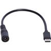 Vdaxvme Cavo di ricarica da 5,5 x 2,1 mm femmina a USB C 5 V 3 A per router con luce LED ventilatore qualsiasi dispositivo 5 V