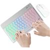 Generisch Tastiera WLAN combo - tasti di illuminazione per la casa, illuminazione arcobaleno, set USB, set di suggerimenti per computer portatile, tastiera silenziosa per PC, tablet, periferica a incandescenza