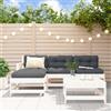 Vidaxl Set Salotto da Giardino 5 pz Bianco in Legno Massello di Pino
