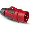 PCE 0253-6 Spina CEE 32A 5 Poli IP54 GRIP - Spina Industriale 400V 6h | Connettore 3P+N+PE con morsetti a vite, custodia robusta PA6/TPE e protezione antipiegatura per uso in cantiere ed esterni