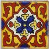 Tumia LAC Piastrelle Ceramica Messicane Talavera - Zita Artigianali Piastrelle Cucina,Bagno, Sottopentola e Fai-da-Te, Decorativo stile Mediterraneo - Pacco da 10