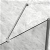 S'AFIELINA Stabilizzatore doccia in alluminio, vetro 5-6mm, supporto parete regolabile 500mm, orientabile 180° (2 pz)