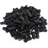 QLoztyse 100 Pezzi Blocco di Fermo Antifurto Lucchetto per Gancio Serratura per Espositori di Chiusura Efficace Adatto per Pannelli E, Nero, 5 mm