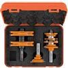 CMT ORANGE TOOLS CMT 900.527.11 Set di 3 frese profilate per porte, Attacco S=12mm