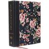 Thomas Nelson NKJV, Journal the Word Bible, Cloth over Board, Gray Floral, Red Letter, Comfort Print: Reflect, Journal, or Create Art Next to Your Favorite Verses
