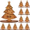 Gulfmew 12 Segnaposti Natalizi a Forma per Il Tavolo Segnaposto da Tavolo in Legno Decorazioni da Tavola con Pennarelli per Nomi degli Ospiti Cena di Natale(Albero di Natale,3,74 x 2,76'')