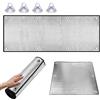 Generico Pellicola Isolante Riflettente per Finestre, Pannello Termica Oscurante in Alluminio, Schermo Protezione Solare UV con Ventosa, Copertura Anti-Calore per Balcone, Camper, Tetto, Veranda(40x60cm)