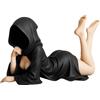 Zhongkaihua, Statua Misteriosa, Statua Misteriosa in Vestito Nero, Posizione Seduta, Ragazza Anime, Figurina Action da 10 cm, Modello in PVC, Ornamento per Casa, Auto, Scrivania, Regalo di Compleanno