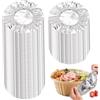 YURNB Sacchetti Alluminio per Alimenti, 100PCS Cuffie Copri Cibo, Sacchetti Copri Alimenti con Elastico, Conservazione Del Cibo, Coperchi per Ciotole, Piatti e Contenitori (Argento)