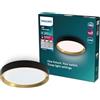 Philips Hanno, Plafoniera da soffitto, 24W, 2800lm, Luce Bianca Naturale 4000K, 3 scene di luce SceneSwitch, Grado di protezione IP20, Nera