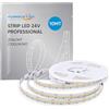 Eurekaled Striscia LED 24V S8010 - 10m, 238 LED/m, 20W/m, 2700 lm/m, CRI≥80, IP20 - Luce Calda 3000K, Naturale 4000K o Fredda 6000K, Taglio 29,5 mm, CE RoHS (4000K, 10mt)