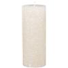 Chic Antique - Candela cilindrica rustica Macon, 100% paraffina, lunga durata, diversi colori e dimensioni (crema, 25 x 10 cm)