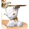 Generico statua del vassoio di stoccaggio 'orso, statua 'orso con vassoio di stoccaggio - gioielliere con chiave di resina, vassoio decorativo per piastra dolce, statua in piedi con statua in pie