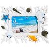LEEMASING Cornice portafoto in resina con conchiglia di corallo mediterraneo, 15,2 cm, per scrivania e casa, decorazione adatta per foto da 10 x 15 cm