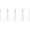 SWETRACE Portacandele Set da 4 Pezzi Cilindro di Vetro Trasparente in Vetro Borosilicato, Coprifiamma Creativo e Antivento per Floating Candles per DIY e Decorazioni Floreali