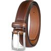 Milorde Cintura da uomo in vera pelle, fatta a mano, 100% pelle di mucca, design alla moda e classico, per lavoro, lavoro e casual, Basic Nero, 46 (Fits waist 44-45")
