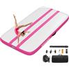SPORTNOW Tappetino Gonfiabile per Ginnastica 3.05m, Tappeto Ginnastica Artistica 10cm Spessore con Pompa Elettrica, Borsa Trasporto, Kit Riparazione per Casa Yoga Pilates Fitness Cheerleading Palestra