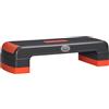 HOMCOM Stepper Aerobica Regolabile su 3 Altezze, Step Fitness in Plastica per Allenamento a Casa e Palestra, 78x28x10/15/20 cm, Rosso e Grigio