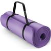 TRESKO® Tappetino per yoga pilates tappeto ginnastica fitness aerobica 6 colori diversi | Dimensioni 185cm x 60cm in 2 spessori | isola il freddo | schiuma NBR | Blu 185 x 60 x 1 cm
