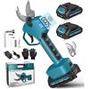RINOXAR 40 mm Forbici Potatura a Batteria, Cesoie Potatura Elettriche Professionali con 2x2000mAh Batterie, Motore Brushless, LCD Display, Forbice Elettrica Potatura per Giardinaggio