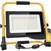 Aigostar Faretto LED da Cantiere 150W con Interruttore Impermeabile，13500 Lumen，4 Metri di Filo，Farò LED da Cantiere con Spina，Luce Bianca 6500K，Portatile，Ideale per cantiere edile， officina