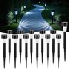 Aigostar 12 pz Luci Solari da Esterno, Bianco Freddo 6500K, IP44 Impermeabile, Illuminazione Automatica, Luce Solare LED per Prato, Giardino, Terrazza, Cortilia