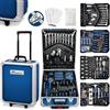 TRESKO® Valigia degli attrezzi composta da 1400 pezzi | cassetta degli attrezzi | portaattrezzi | set di arnesi | trolley degli attrezzi | acciaio cromo-vanadio (Blu)