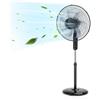 Taylor Swoden Ventilatore a Piantana Potente, 50W, 7 Pale, 3 Velocità Ventilatore Silenzioso, Oscillante, Altezza Regolabile, Griglia, Base Rotonda Stabile, Nero, 43x40x130cm