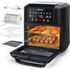 Aigostar Owen - Friggitrice ad aria da 12 litri, Forno ad aria multifunzione, 1700 W, Touch screen LED, 8 modalità preimpostate, include 7 accessori, sistema rotante, BPA FREE