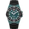 Swiss Military by Chrono Swiss Military SMWGN0001185 - Orologio analogico al quarzo svizzero da uomo, con cinturino in silicone, nero-verde
