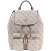 GUESS zaino per il tempo libero Manhattan II Flap Backpack Dark Taupe Logo grigio talpa