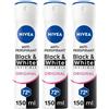 Nivea Black & White Invisible Original Spray 150 ml, Deodorante spray donna antitraspirante 72h 3x150 ml