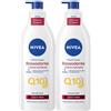 Nivea Q10 Crema Corpo Rassodante + Extra Nutriente 400 ml, corpo idratante con Olio di Argan 2x400 ml