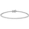 t♀d♂ jewels Bracciale Tennis in Argento 2mm 925 Rodiato con Zirconi Bianchi Taglio Diamante da donna e da uomo (18 Centimetri)