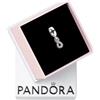 PANDORA Ciondolo Moments con simbolo dell'infinito in argento Sterling con cristalli rosa ciliegia e phlox