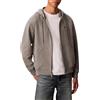 Calvin Klein Jeans - Felpa da Uomo con Cappuccio e Zip Terry Monogram, Grigio